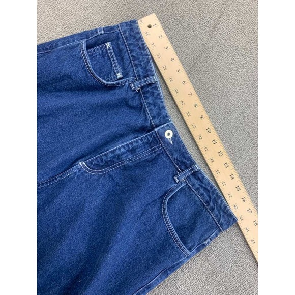 Collusion Jeans Unisex 34x26 Petite x005 Straight Leg Two Tone Blue White Denim - Picture 4 of 9